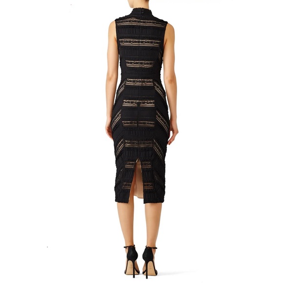 Cinq a Sept Black Stretch Lace Kora Dress - Picture 2 of 6